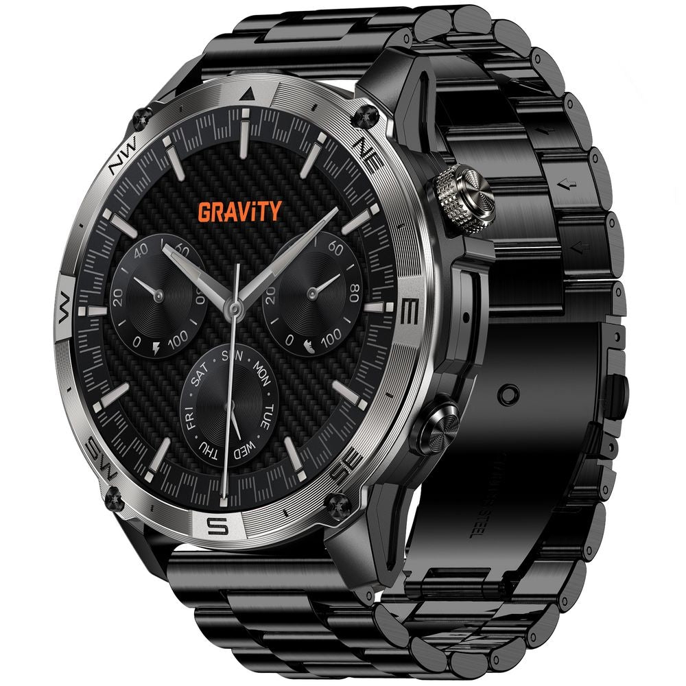 Smartwatch Gravity Czarny Pasek + Bransoleta GT46-1