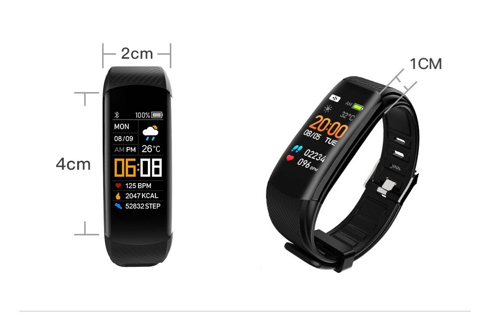 Smartwatch GIEWONT Czarno Niebieski 2 Paski GW200-7