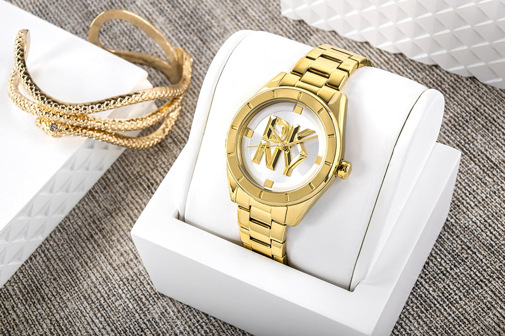Zegarek Damski DKNY Chambers Midi Gold DK1L016M0065