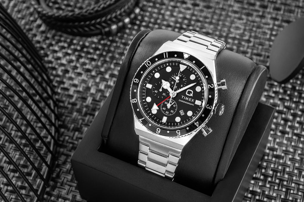Zegarek Męski TIMEX Q Timex 3-Time Zone Chronograph TW2V69800