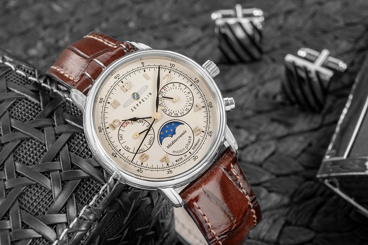 Zegarek Damski ZEPPELIN LZ121 Mediterranee Moonphase 9637-5