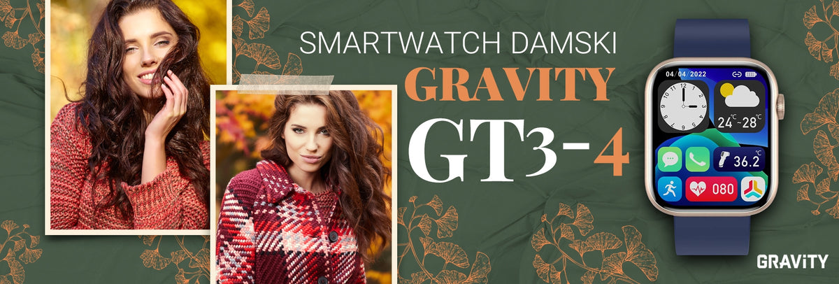 Smartwatch Damski Gravity GT3-4 Różowo-Granatowy