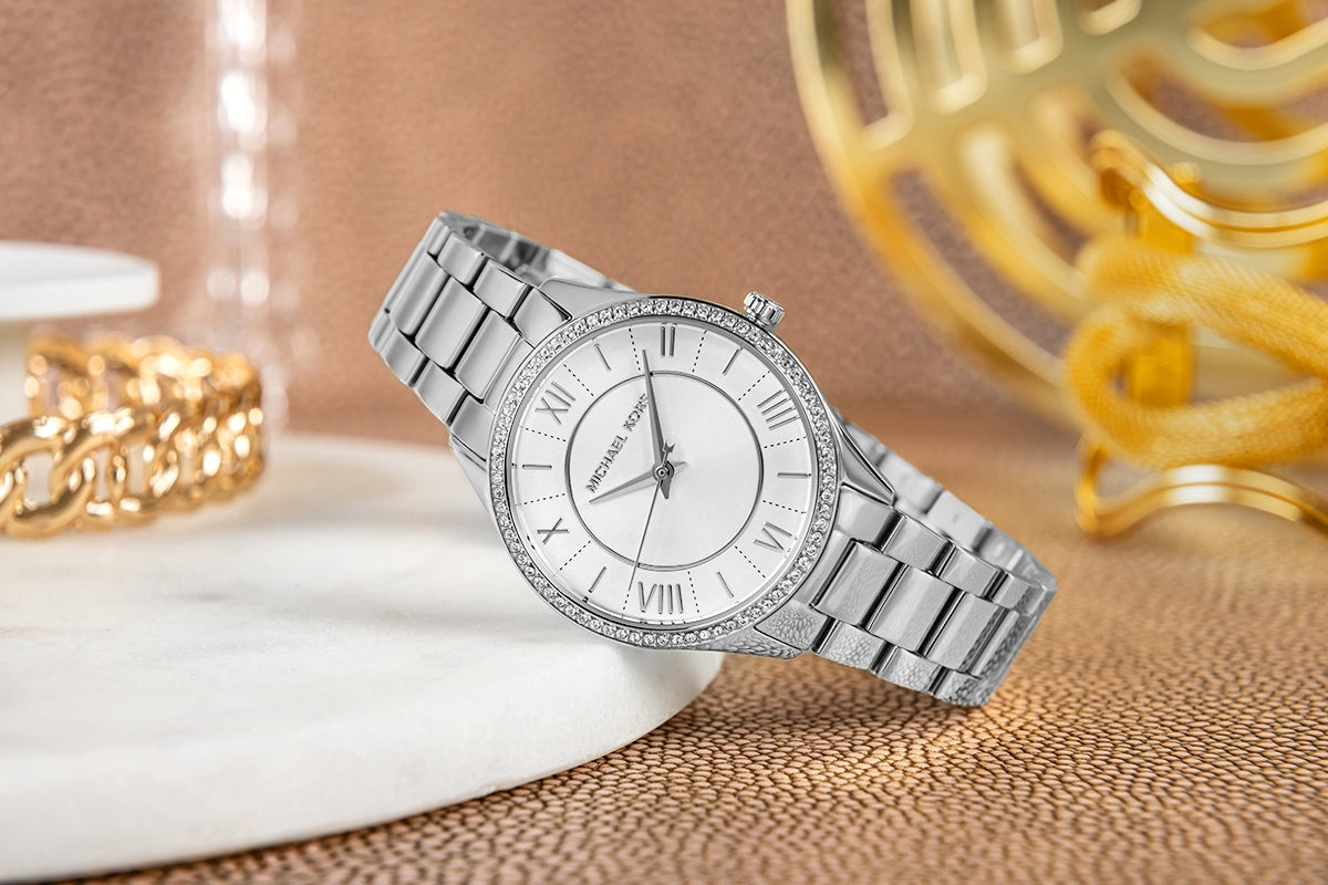 Zegarek Damski Michael Kors Lauryn + biżuteria MK4851SET