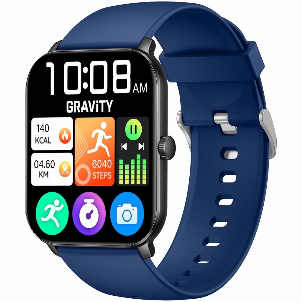 Smartwatch Gravity Czarny Niebieski GT36-6