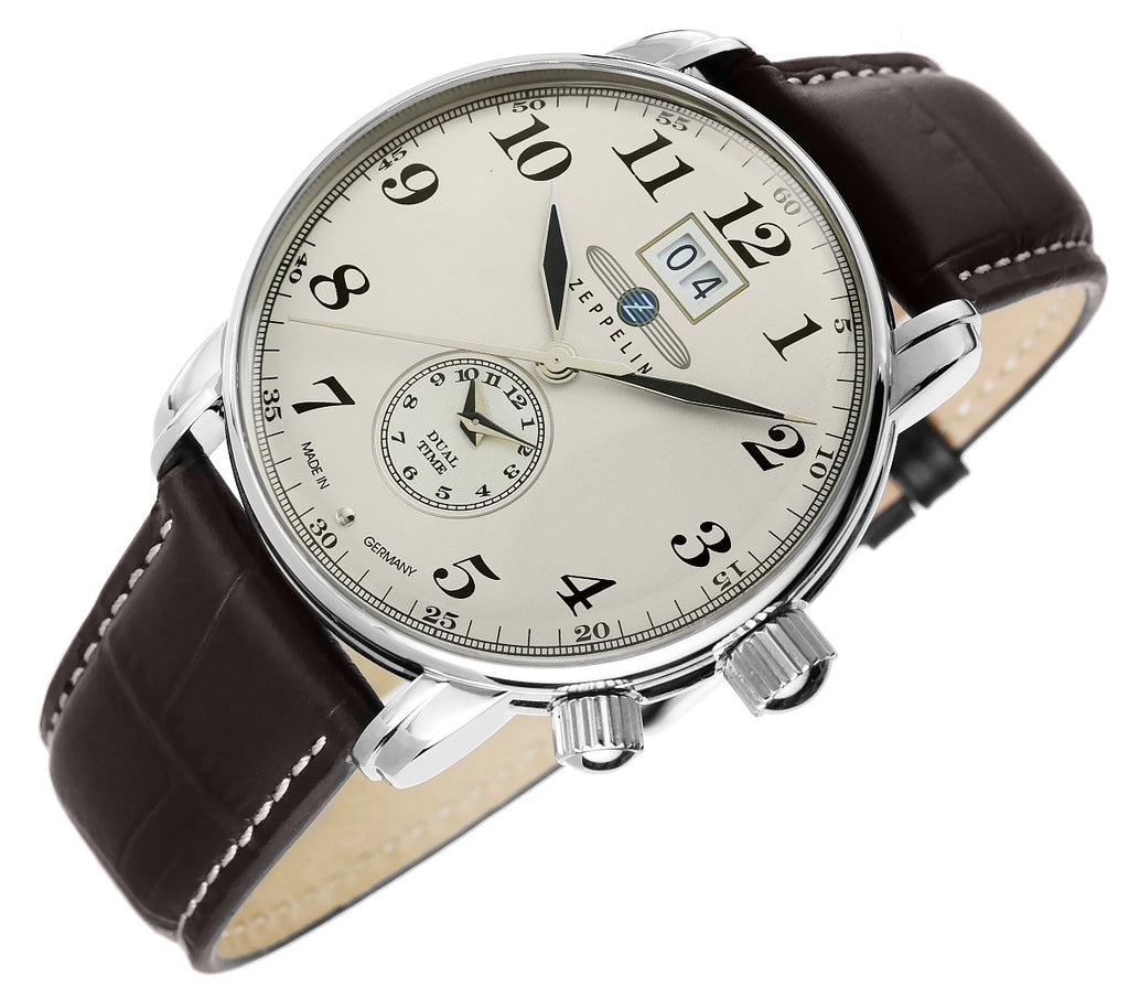 Zegarek Męski ZEPPELIN LZ127 Graf Zeppelin Dual Time 7644-5