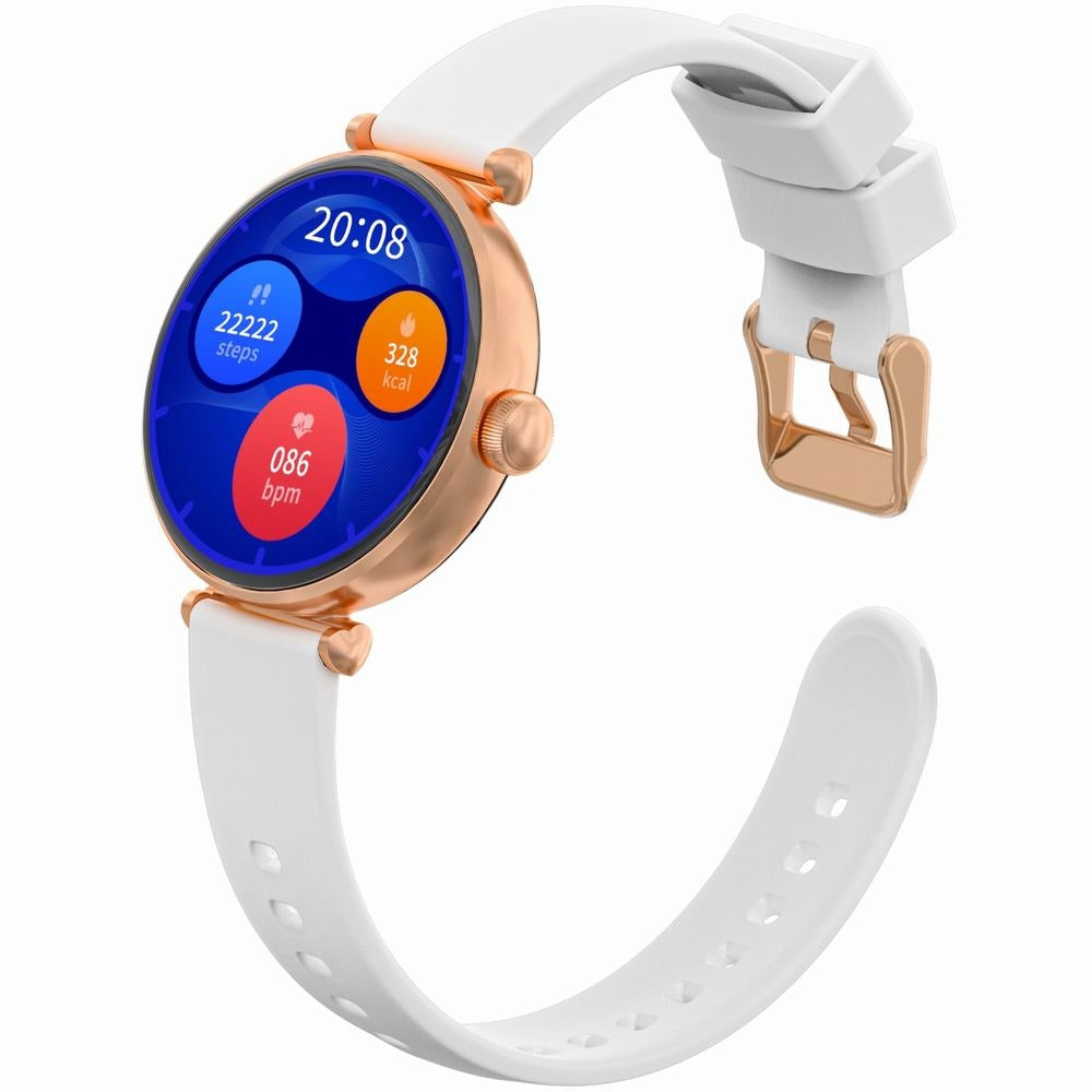 Smartwatch Gravity Różowe Złoto Biały 2 Paski GT26-2