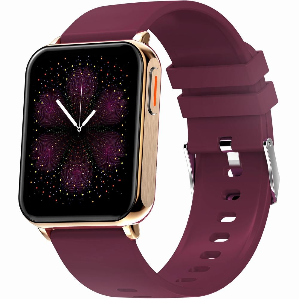 Smartwatch Gravity Różowe Złoto Bordowy 2 Paski GT17-6