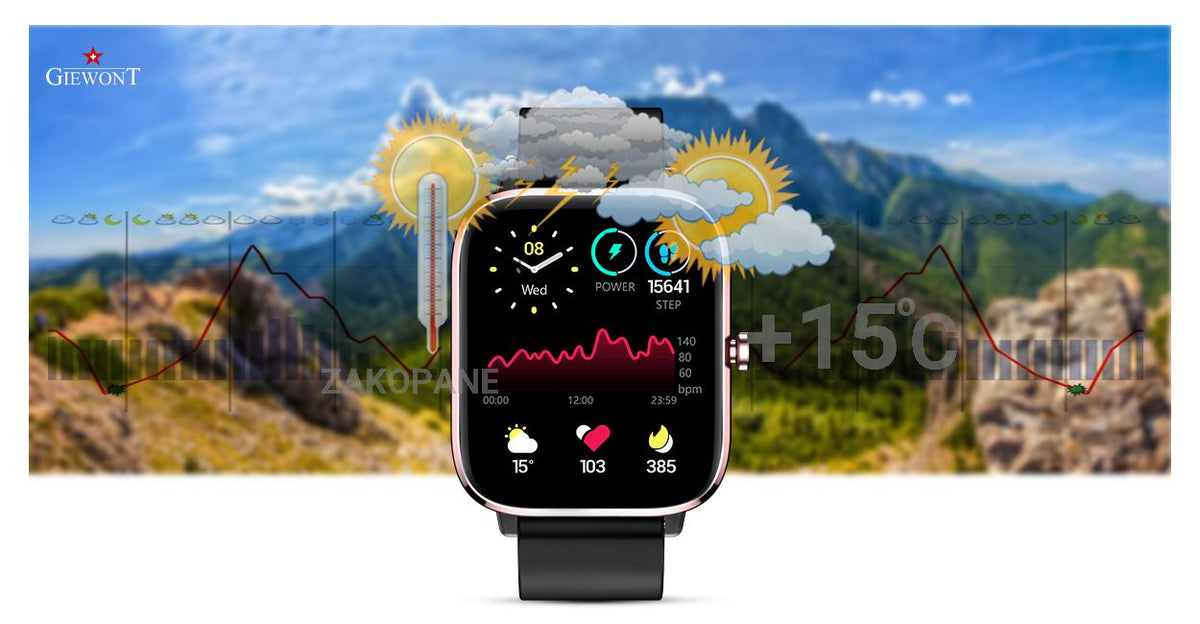 Smartwatch Giewont Różowo-Czarny GW230-3