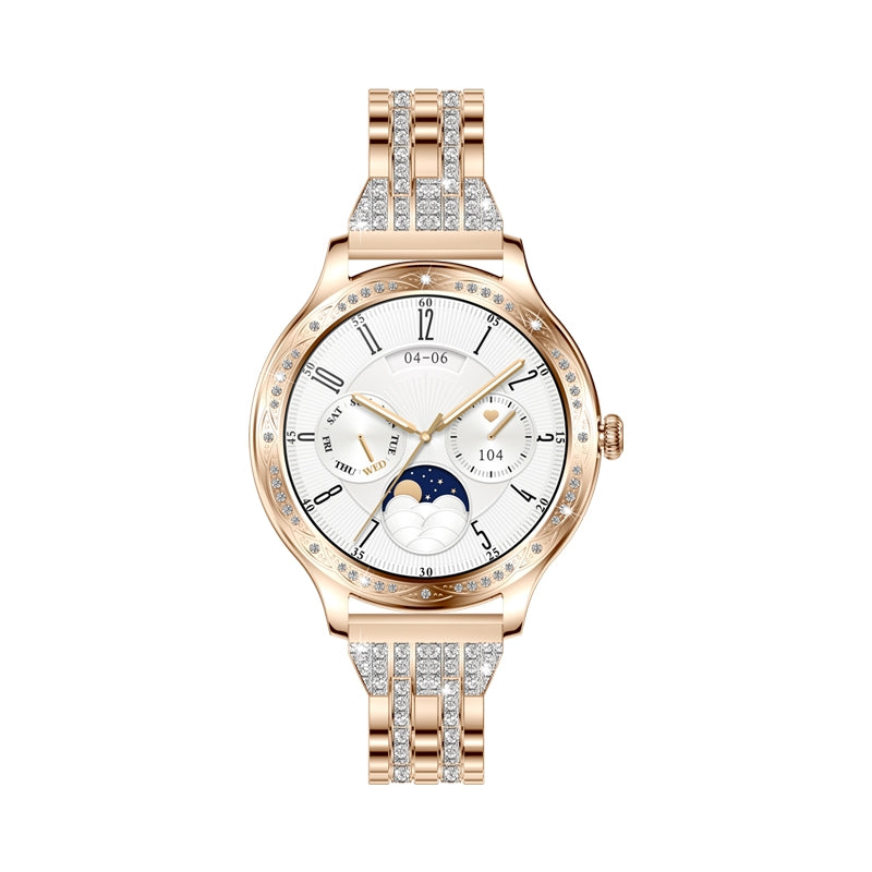 Smartwatch Damski VELTORI VT350-1 Bransoleta Różowe Złoto