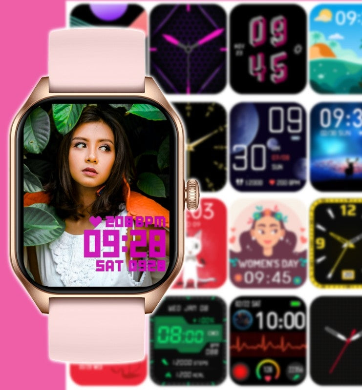 Smartwatch Damski Rubicon RNCF03-5 Różowe złoto Bransoleta + Pasek