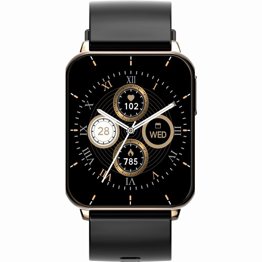 Smartwatch Gravity Różowe Złoto Czarny 2 Paski GT17-5