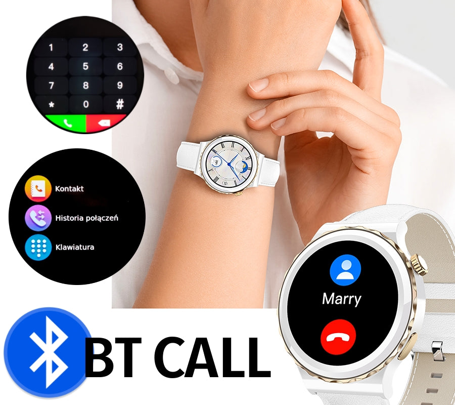 Smartwatch Damski Rubicon RNCE92 PRO White/2 x Pasek SMARUB171