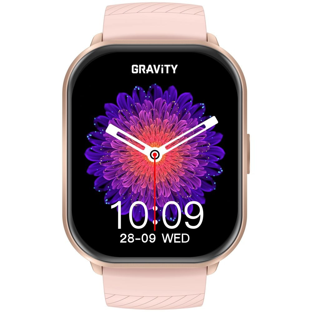 Smartwatch Gravity Różowy Pasek + Bransoleta GT43-1