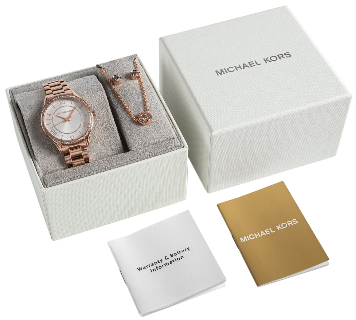 Zegarek Damski Michael Kors Lauryn + biżuteria MK4850SET