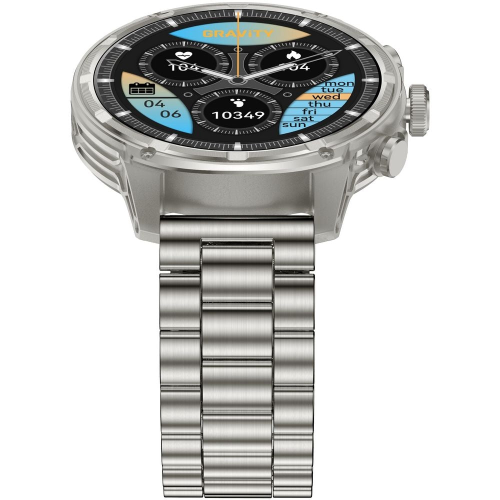 Smartwatch Gravity Srebrny Pasek + Bransoleta GT41-3
