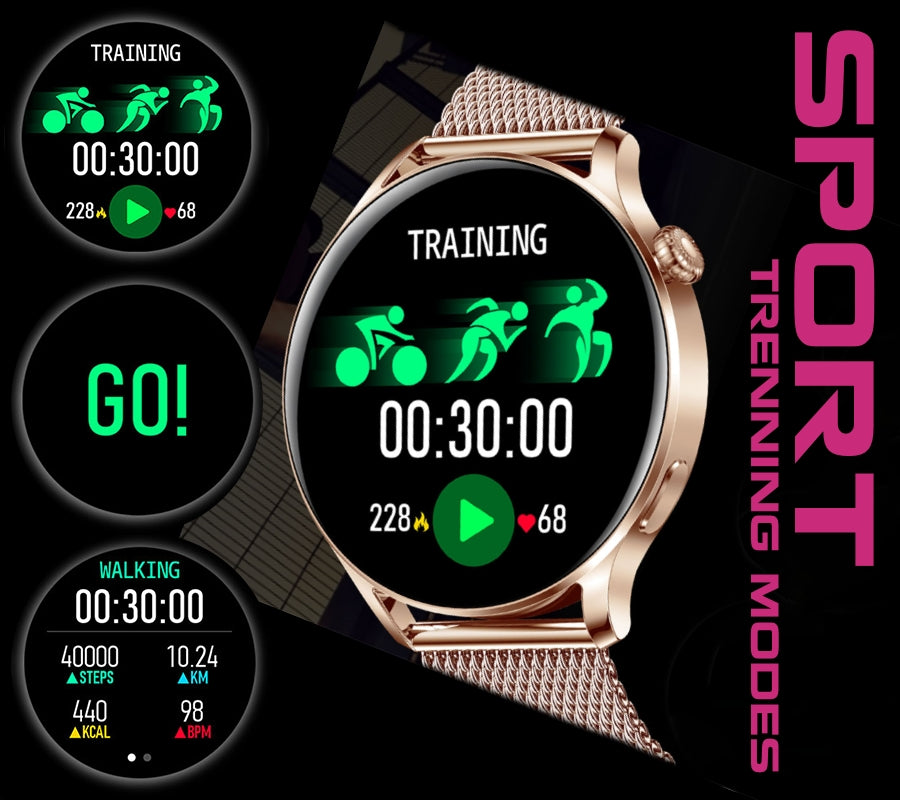 Smartwatch Damski RUBICON RNCE81 Rose Gold SMARUB131